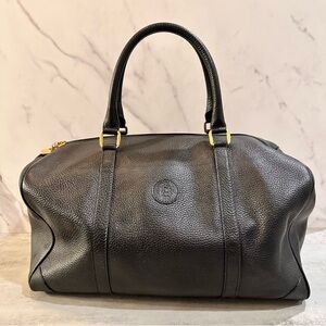 SOLD Fendi Black Pebbled Leather Boston Bag